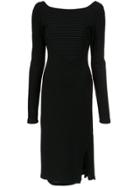 Tufi Duek Pinstripe Fitted Dress - Black