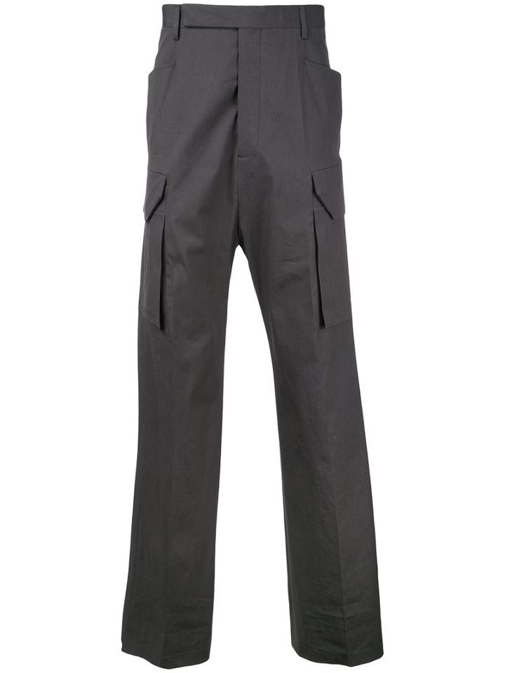 Rick Owens - Tailored Cargo Trousers - Men - Viscose/wool - 46, Grey, Viscose/wool