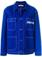 Givenchy Logo Patch Fitted Jacket - Blue