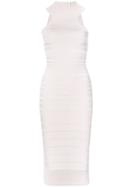 Cushnie Et Ochs Ribbed Detail Fitted Dress - Nude & Neutrals