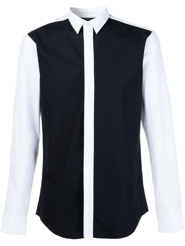 Calvin Klein Collection Contrast Sleeves Shirt