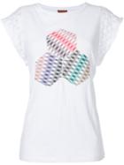 Missoni Lace Sleeve T-shirt, Women's, Size: 44, White, Cotton/rayon