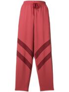 See By Chloé Panelled Crepe Trousers - Red