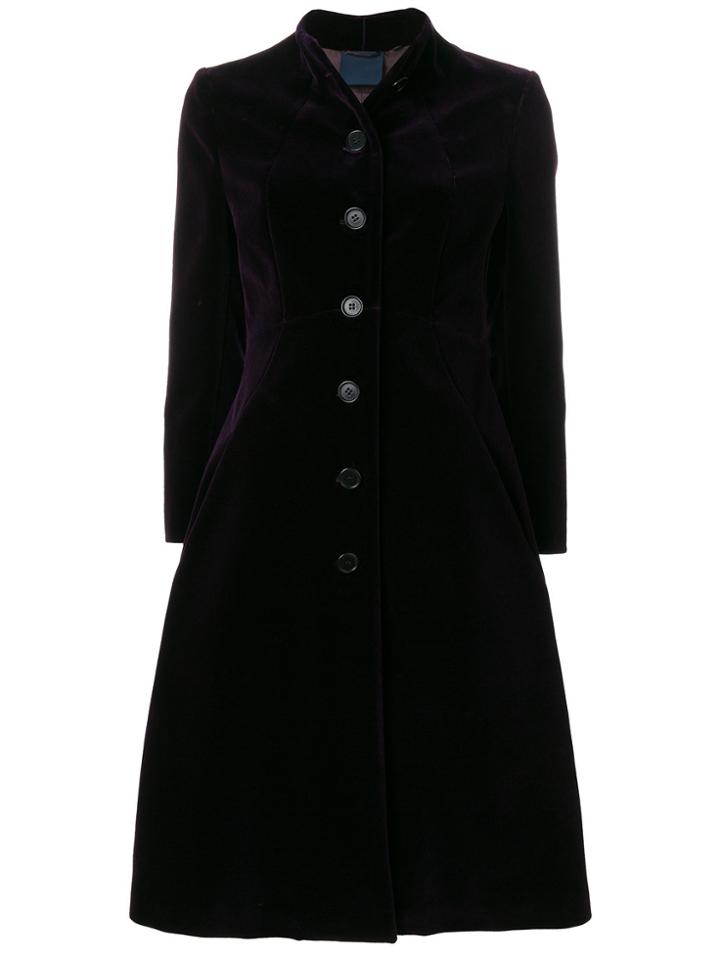 Aspesi Single Breasted Flared Coat - Pink & Purple