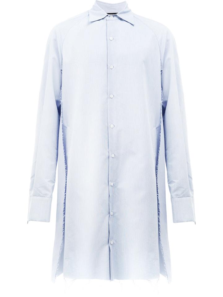 Moohong Long Plain Shirt - Blue