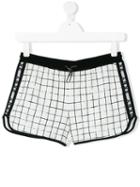 Dkny Kids - Check Track Shorts - Kids - Cotton - 16 Yrs, Black
