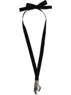 Ann Demeulemeester Okay Ribbon Necklace - Silver