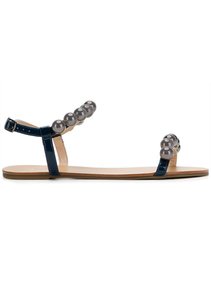 Schutz Beaded Sandals - Blue