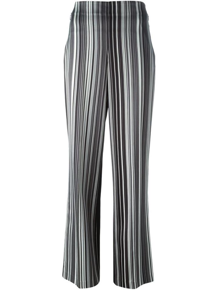Edun Striped Trousers, Women's, Size: 10, Black, Viscose
