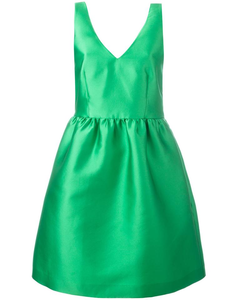 P.a.r.o.s.h. Flared Sleeveless Dress, Women's, Size: Medium, Green, Polyester/silk/acetate/viscose