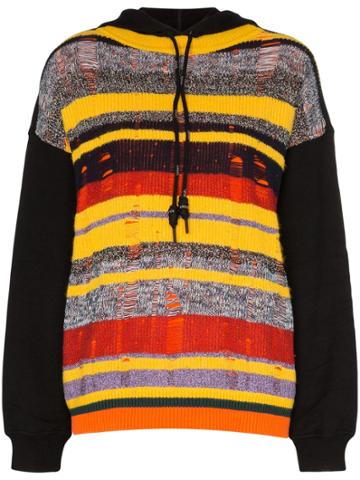 Angel Chen Striped Hooded Jumper - Multicolour