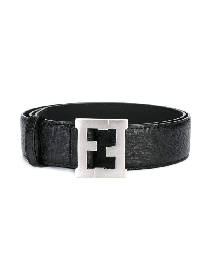Fendi Kids Teen Logo Buckle Belt - Black