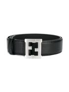 Fendi Kids Teen Logo Buckle Belt - Black
