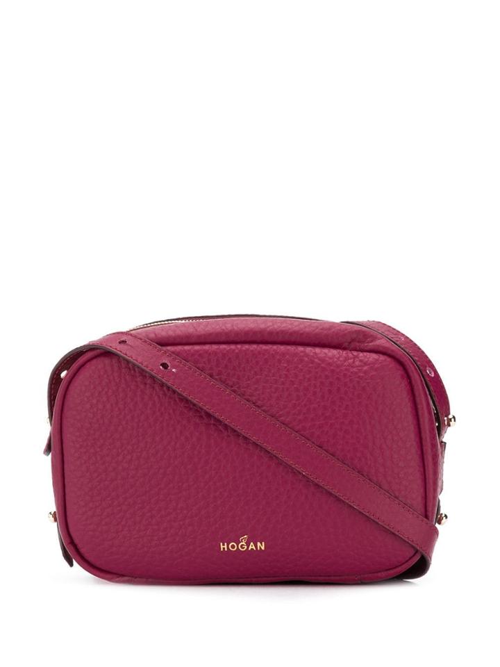 Hogan Textured Cross Body Bag - Purple