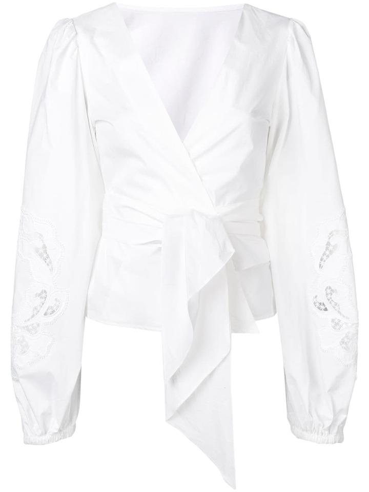 P.a.r.o.s.h. Tie Waist Blouse - White
