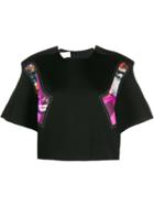 Maison Margiela Cropped Oversized T-shirt - Black