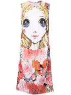 Comme Des Garçons Printed Doll Shirt Dress - Multicolour