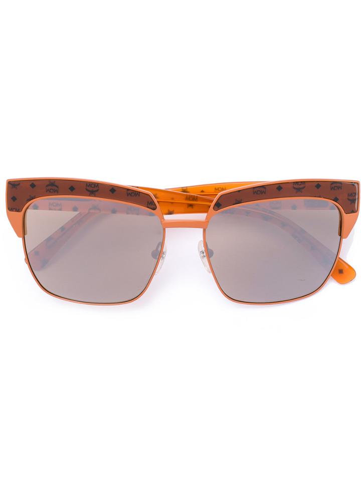 Mcm Logo Printed Sunglasses - Brown