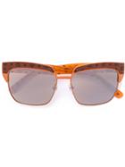 Mcm Logo Printed Sunglasses - Brown