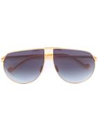 Anna Karin Karlsson Aviator Sunglasses, Women's, Grey, Metal