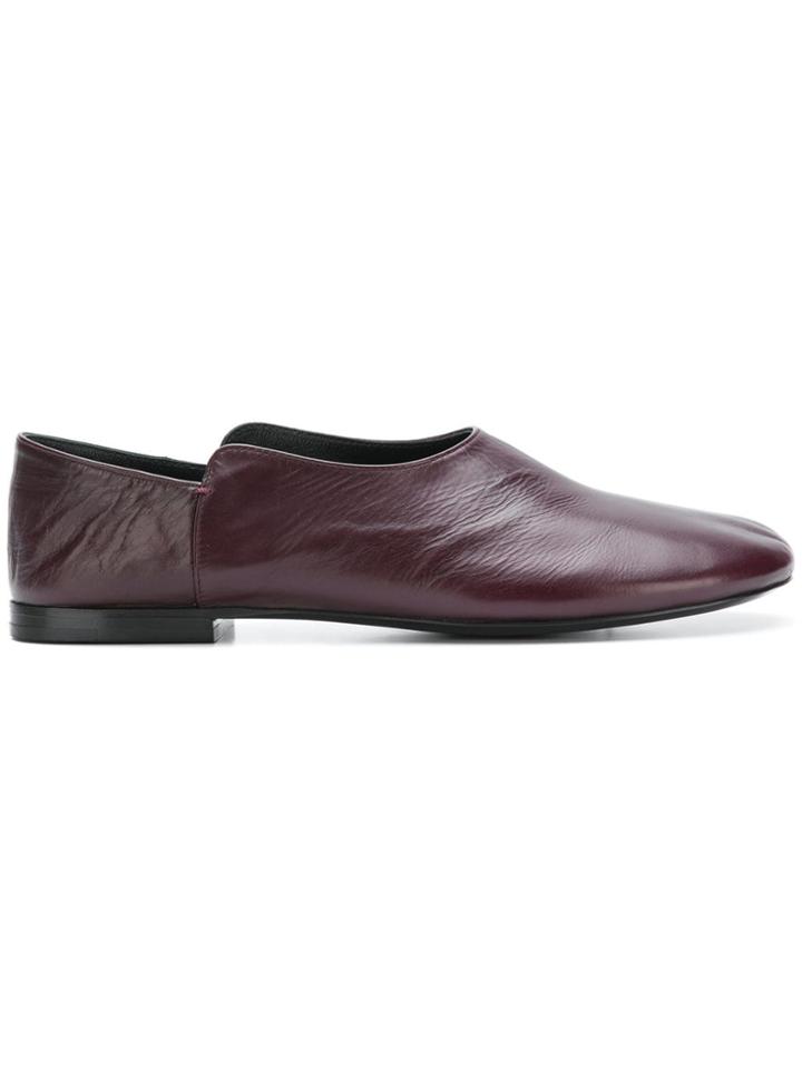 The Row Round Toe Loafers - Red