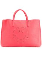 Anya Hindmarch Smiley 'ebury' Tote - Pink & Purple