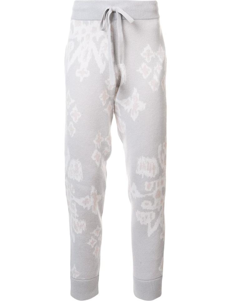 Baja East Abstract Print Track Pants, Men's, Size: 2, Nude/neutrals, Cashmere
