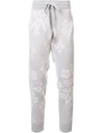 Baja East Abstract Print Track Pants, Men's, Size: 2, Nude/neutrals, Cashmere