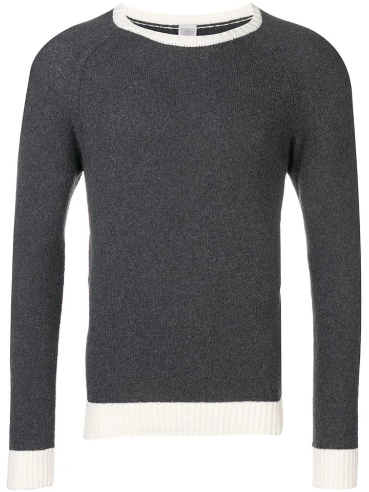 Eleventy Contrast Trim Jumper - Grey