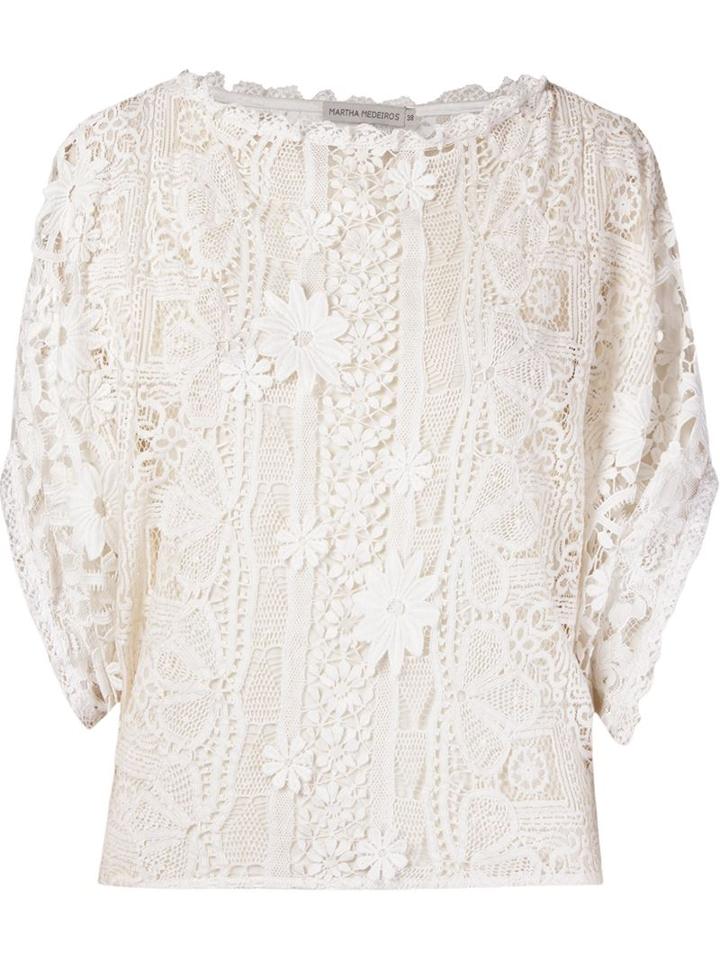 Martha Medeiros Floral Lace Blouse