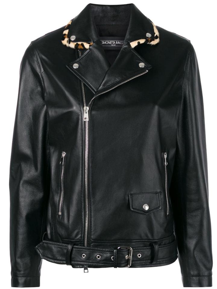 Simonetta Ravizza Lilla Leather Jacket - Black