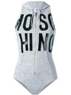 Moschino - Zip Front Hooded Swimsuit - Women - Polyamide/spandex/elastane - 1, Grey, Polyamide/spandex/elastane