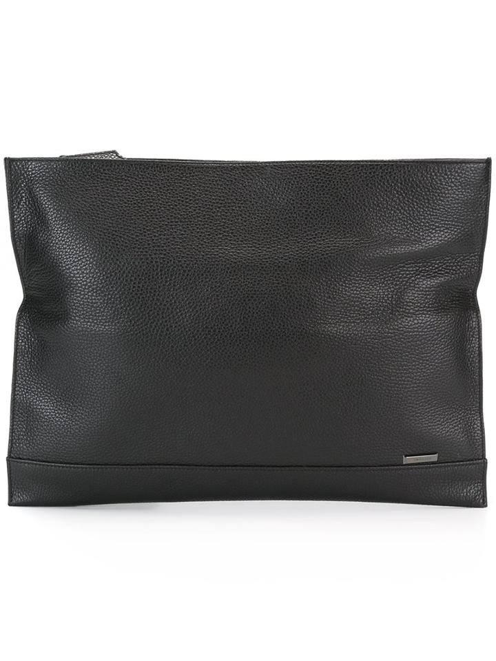 Zanellato Fold Over Clutch Bag, Women's, Black