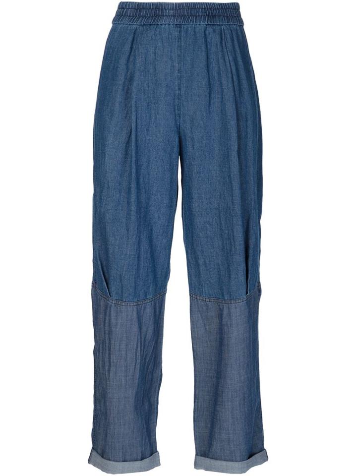 Raquel Allegra Panelled Chambray Trousers