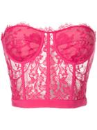 Alexander Mcqueen Strapless Bralette Top - Pink & Purple