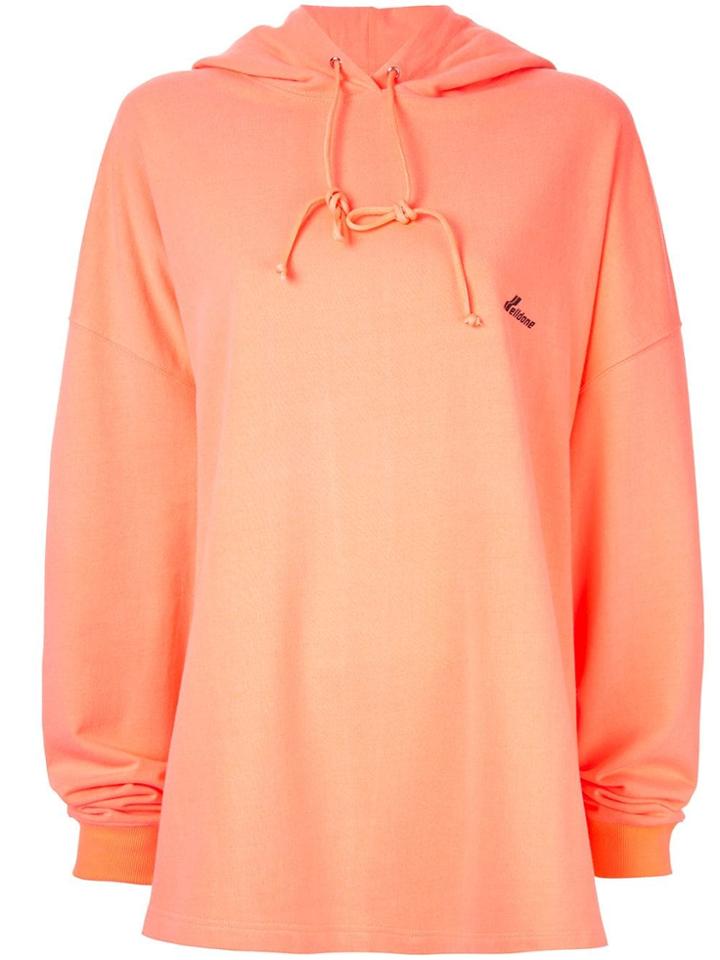 We11done Neon Logo Hoodie - Orange