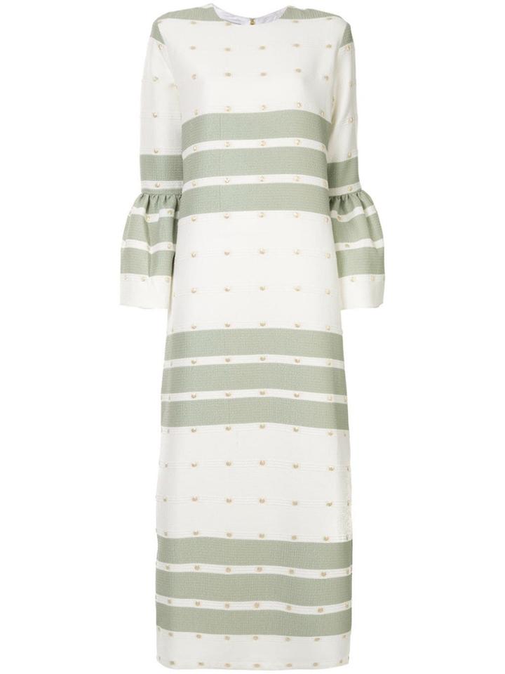 Bambah Camelia Striped Dress - White
