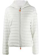 Save The Duck Hooded Quilted Jacket - Grey