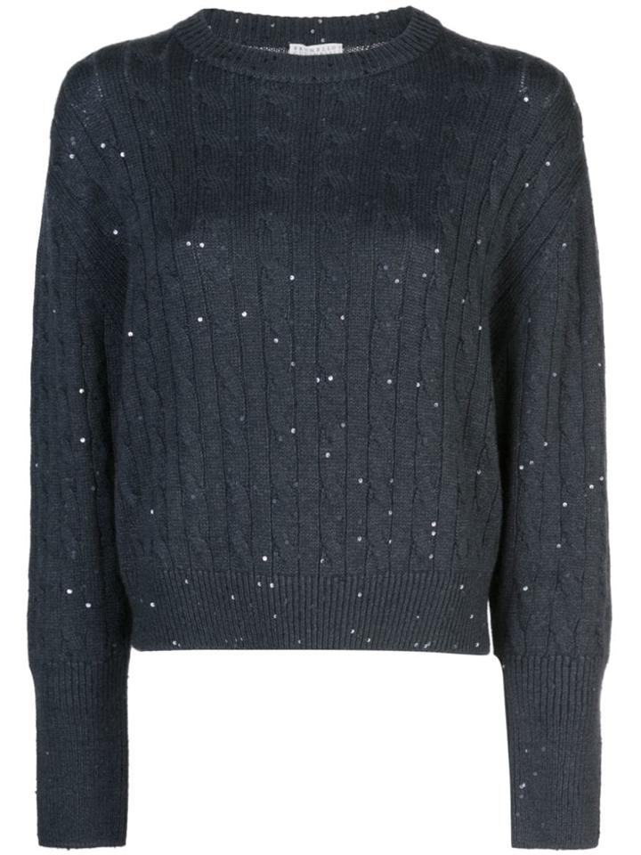 Brunello Cucinelli Flared Cuff Pullover - Blue