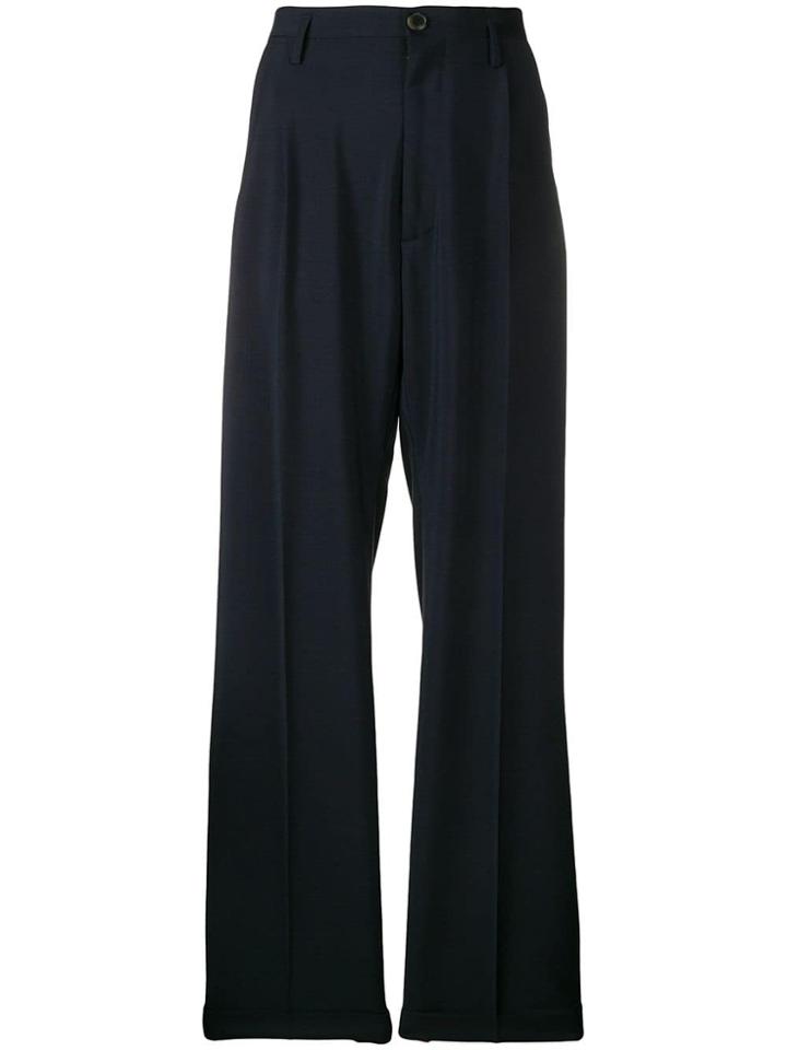 Maison Margiela High-waisted Wide Trousers - Blue