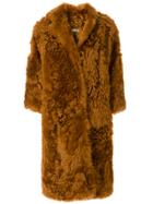 Desa 1972 Oversized Fur Coat - Brown