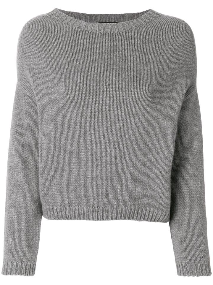 Aragona Wide Neck Jumper - Grey