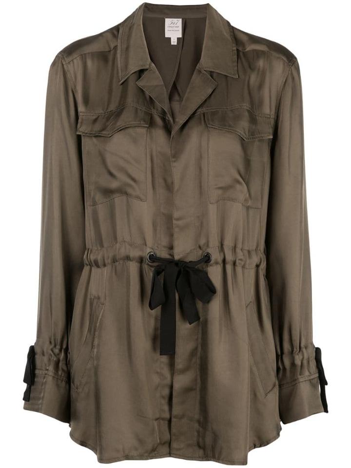 Cinq A Sept Lightweight Drawstring Waist Jacket - Green