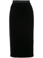 Roland Mouret Arreton Velvet Skirt - Black