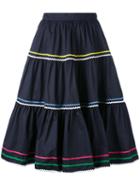 Anna October - A-line Skirt - Women - Cotton - M, Blue, Cotton