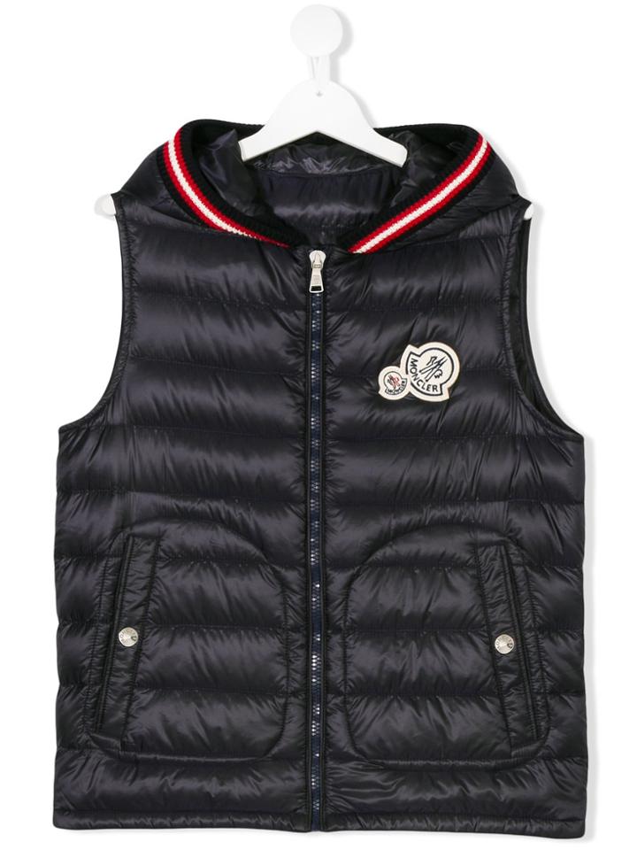 Moncler Kids Hooded Gilet - Blue