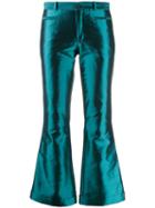 Each X Other Metallic Kick-flare Trousers - Blue