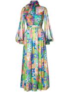 Great Unknown Vintage Floral Scarf Tie Dress - Multicolour