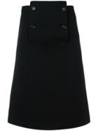 Comme Des Garçons Vintage A-line Knee Length Skirt - Black