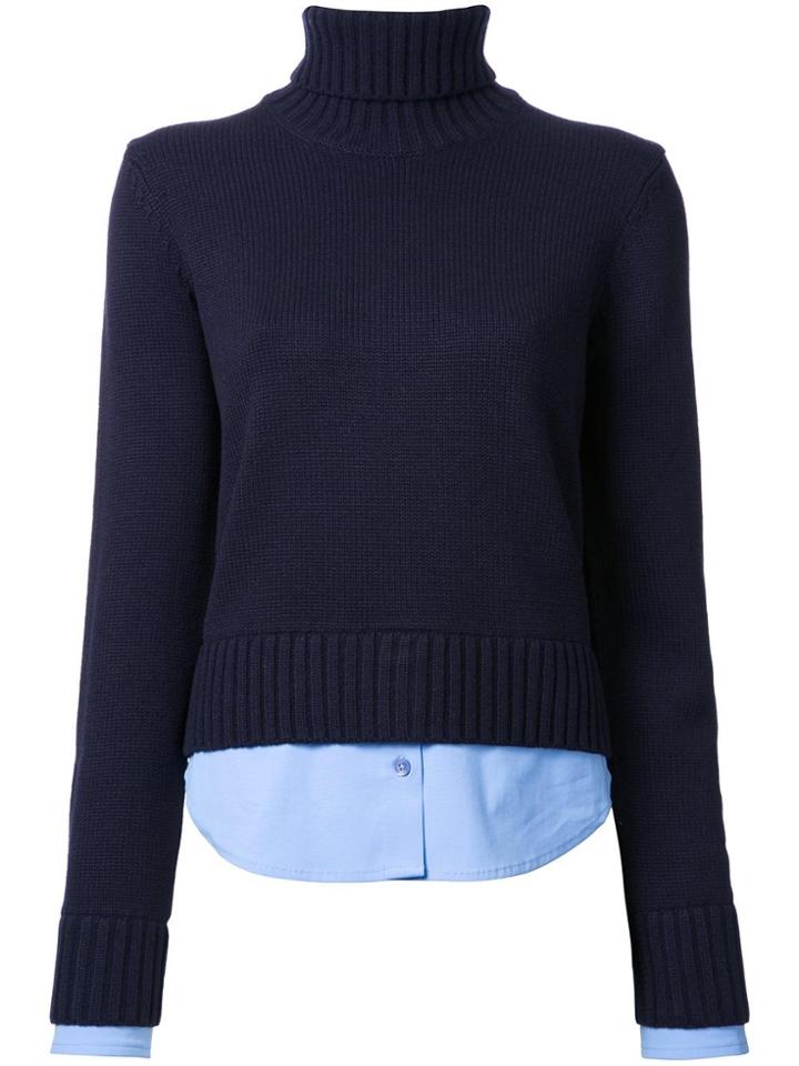 Michael Kors Cashmere Roll Neck Jumper - Blue